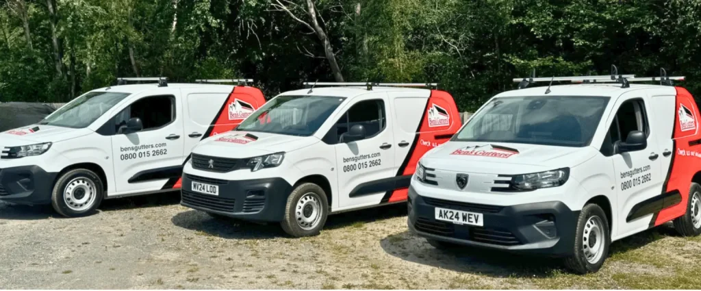 Our fleet of gutter cleaning vehicles in Berkshire